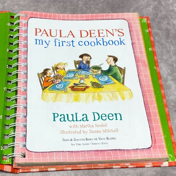 Paula Deens "My First Cookbook" Spiral-Bound Hardcover Childrens Recipe Book - Picture 2 of 10